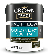 Crown Trade FastFlow Quick Dry Satin White
